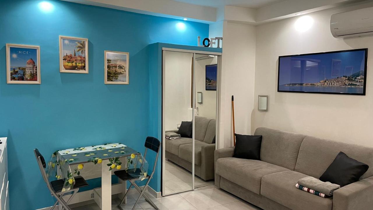 Studio rue piétonne proche plage Menton Exterior foto